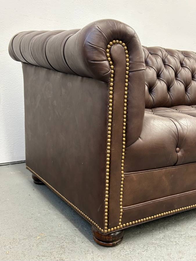 Hancock and Moore Brown Leather Couch