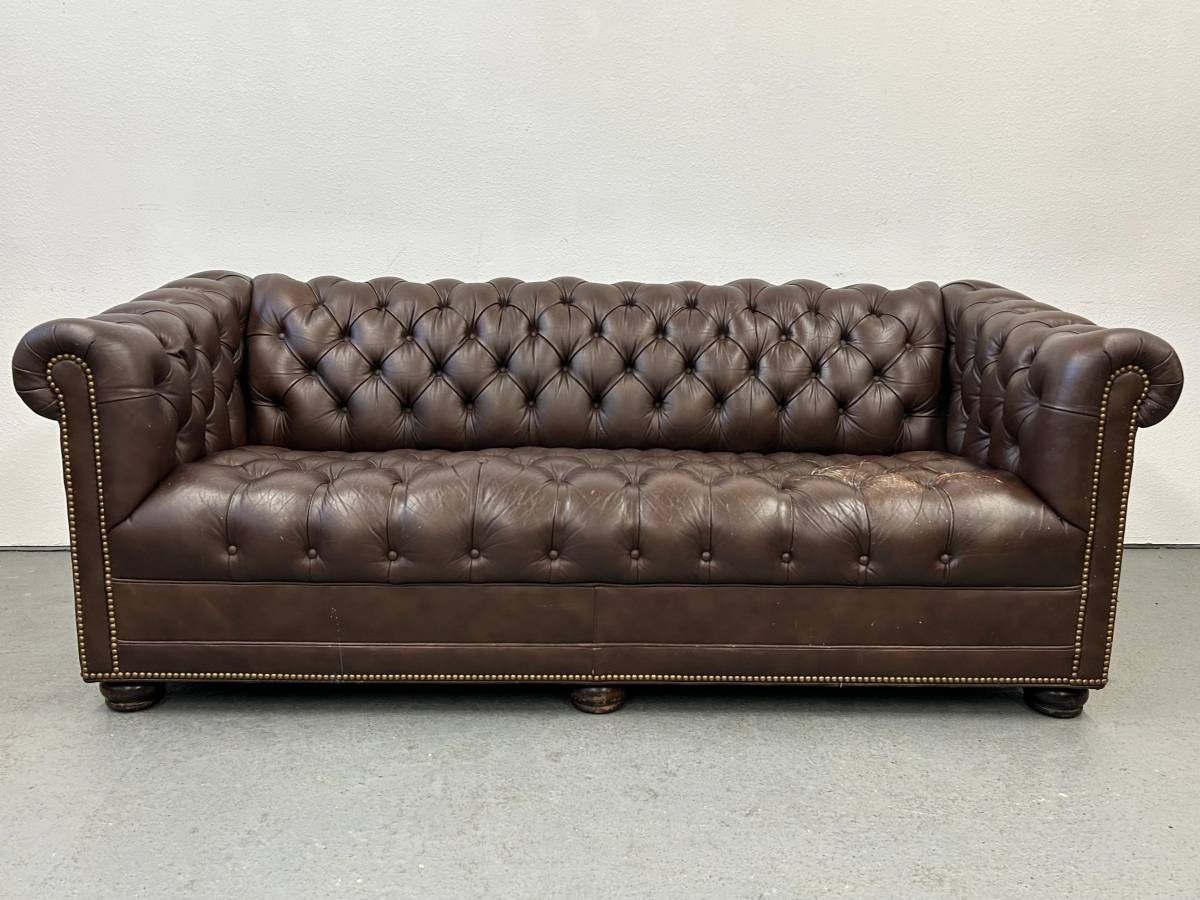 Hancock and Moore Brown Leather Couch