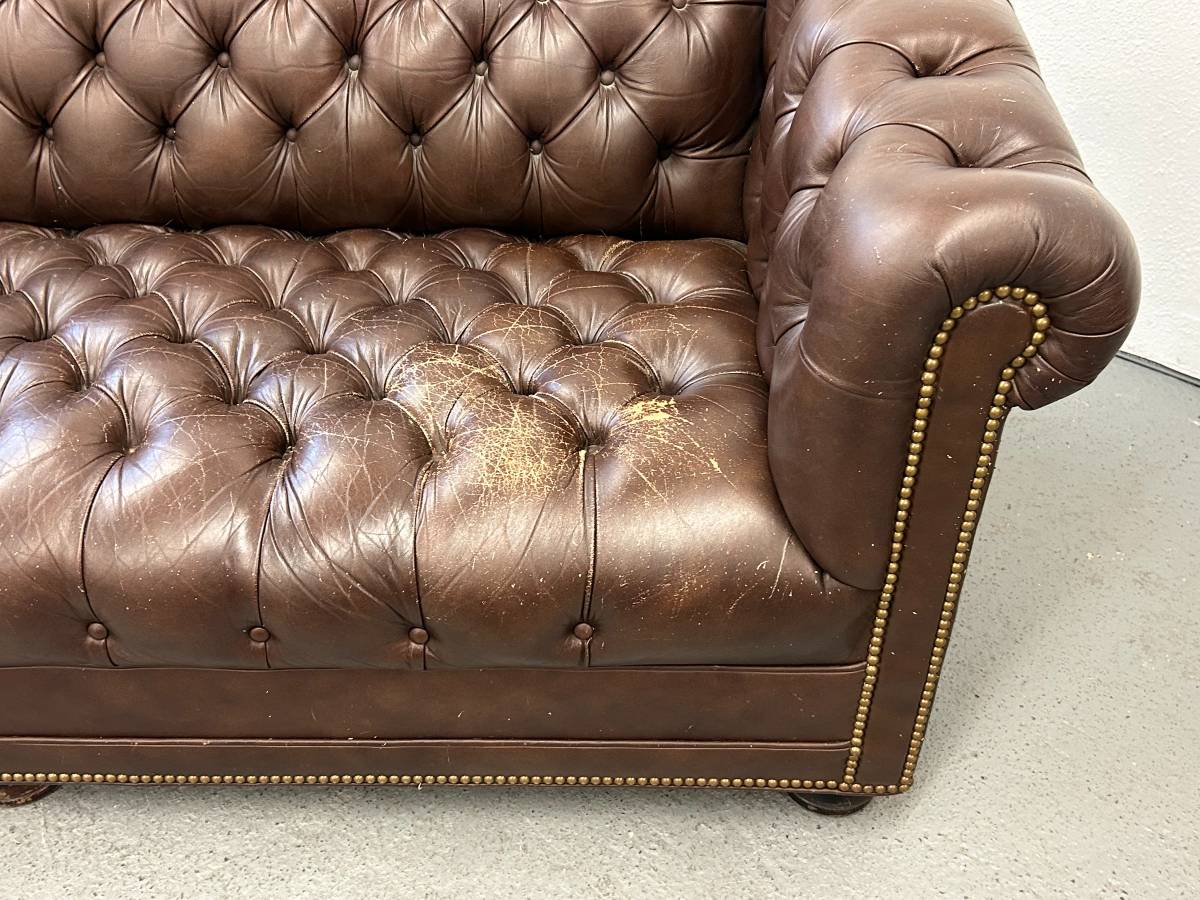 Hancock and Moore Brown Leather Couch