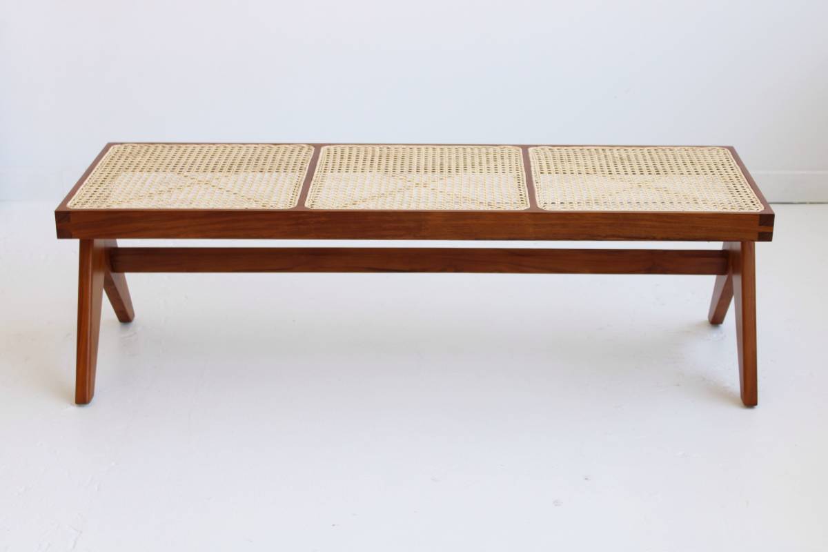 Pierre Jeanneret Style Bench