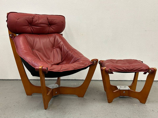 Odd Knutsen Luna Chair and Ottoman