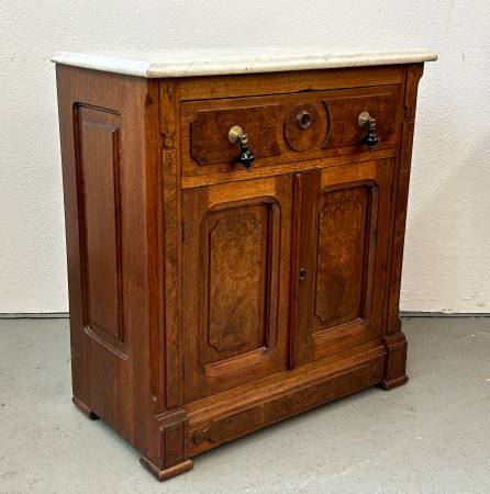 H.B. Mudge Victorian Marble Top Nightstand