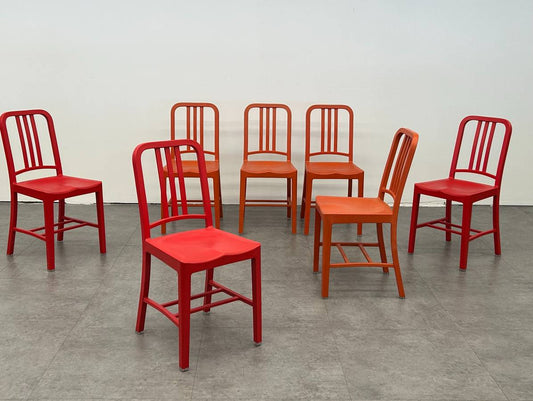 Red Emeco 111 Navy Chair