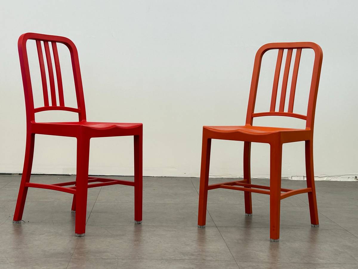 Red Emeco 111 Navy Chair