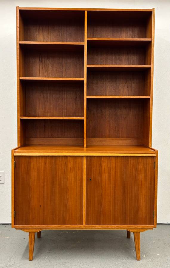 Swedish Credenza and Bookcase with Pullout Desk