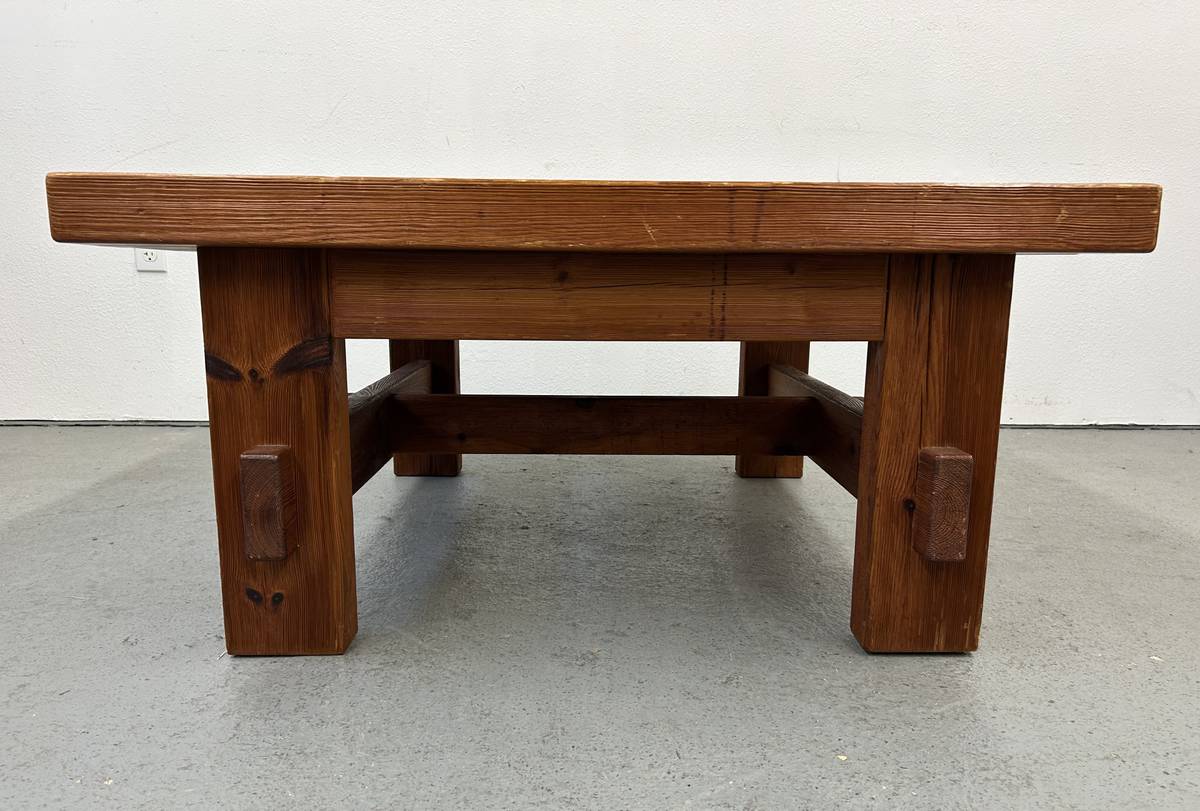 Vintage Rustic Pine Coffee Table
