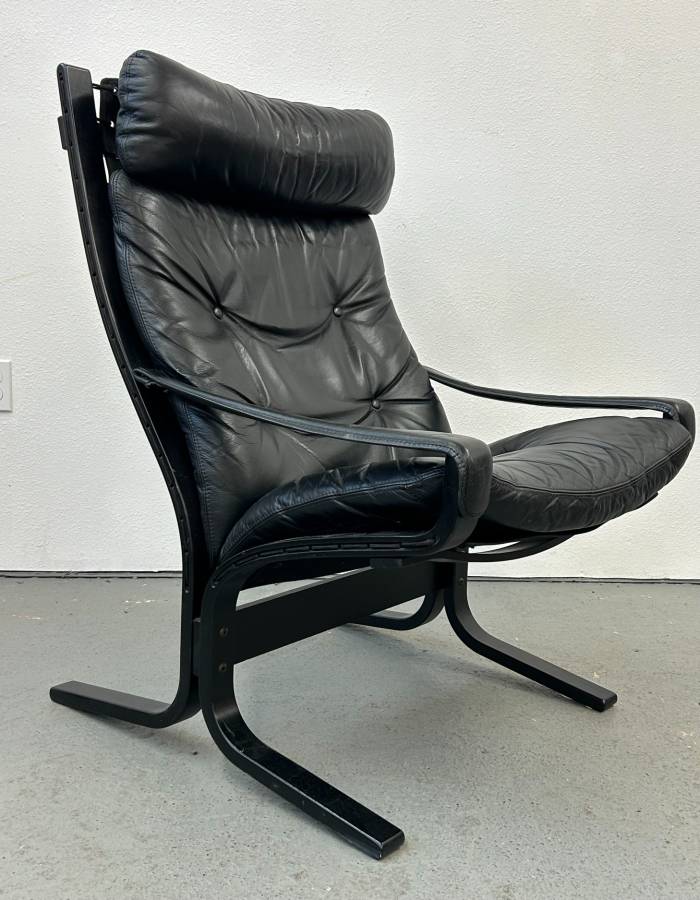 Rybo Rykken Leather Lounge Chair and Ottoman