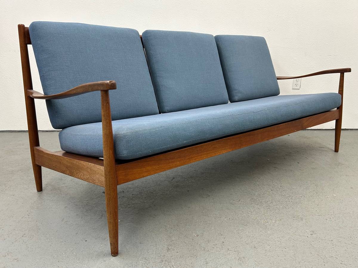 Midcentury Scandinavian Style Wood Frame Sofa