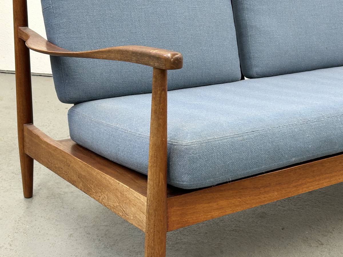 Midcentury Scandinavian Style Wood Frame Sofa