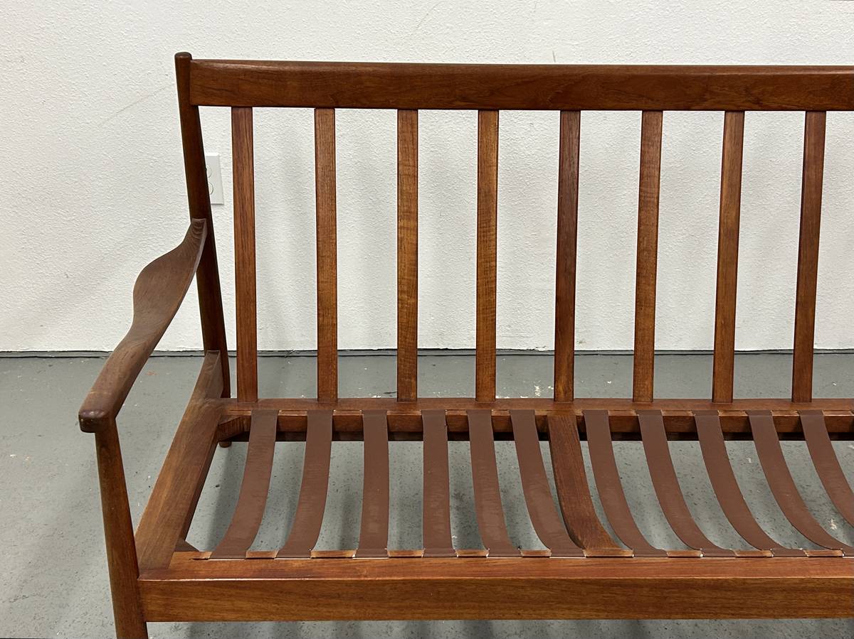 Midcentury Scandinavian Style Wood Frame Sofa