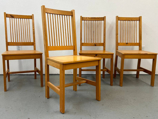 Swedish Pine Spindle Back Chairs
