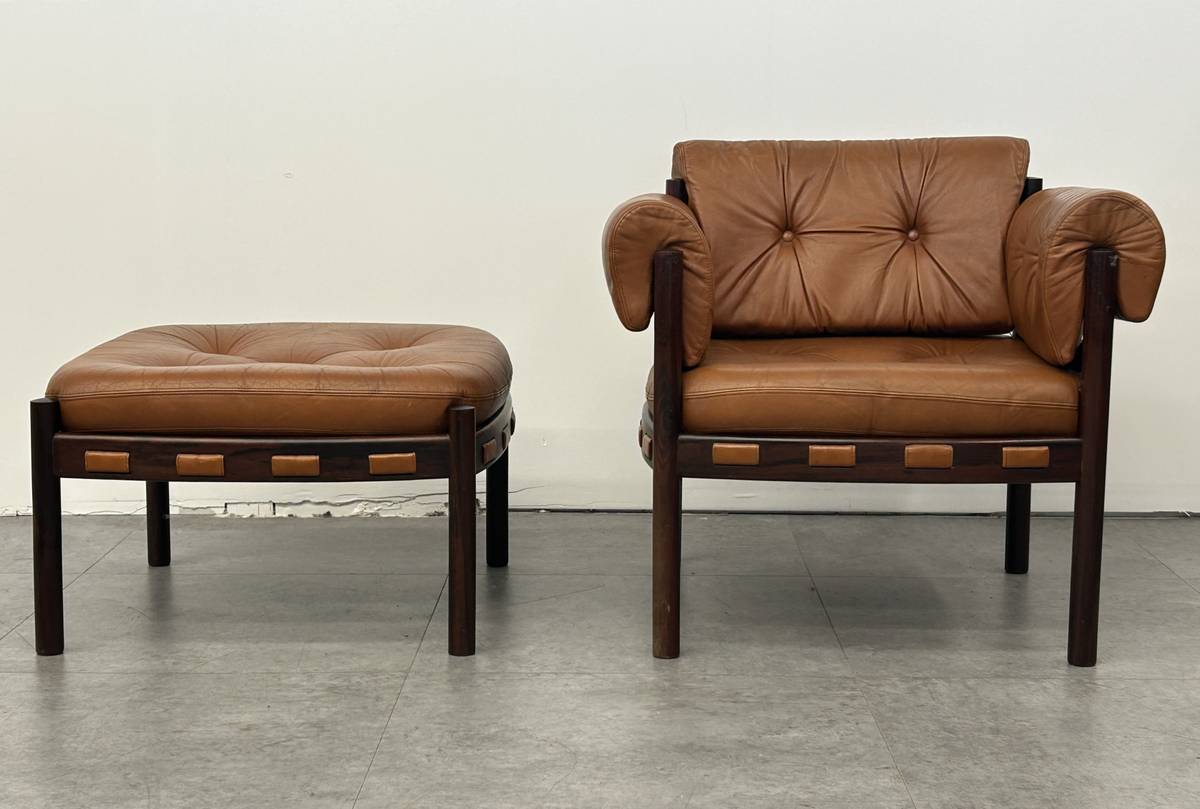 Sven Ellekaer Leather Lounge Chair
