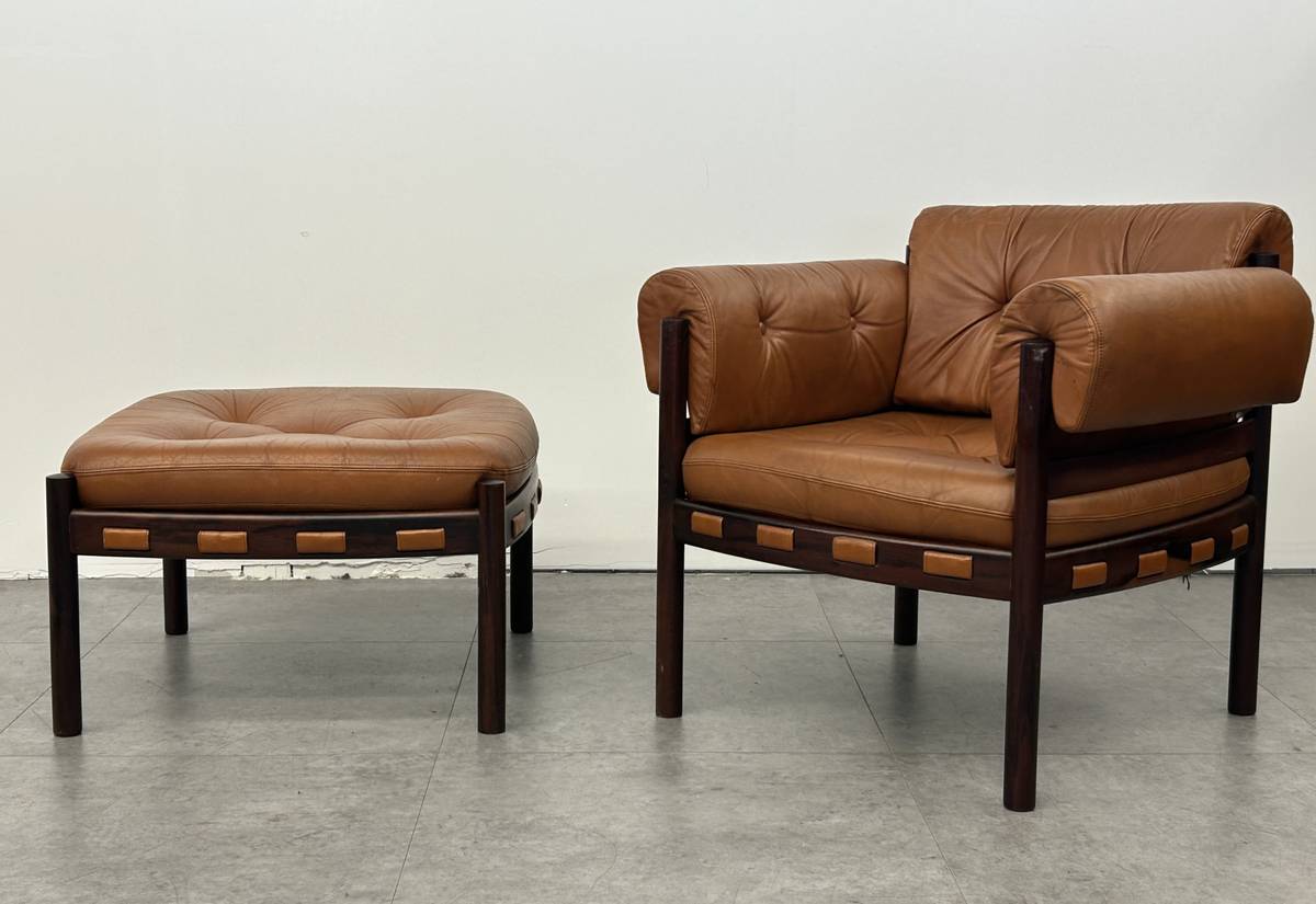 Sven Ellekaer Leather Lounge Chair