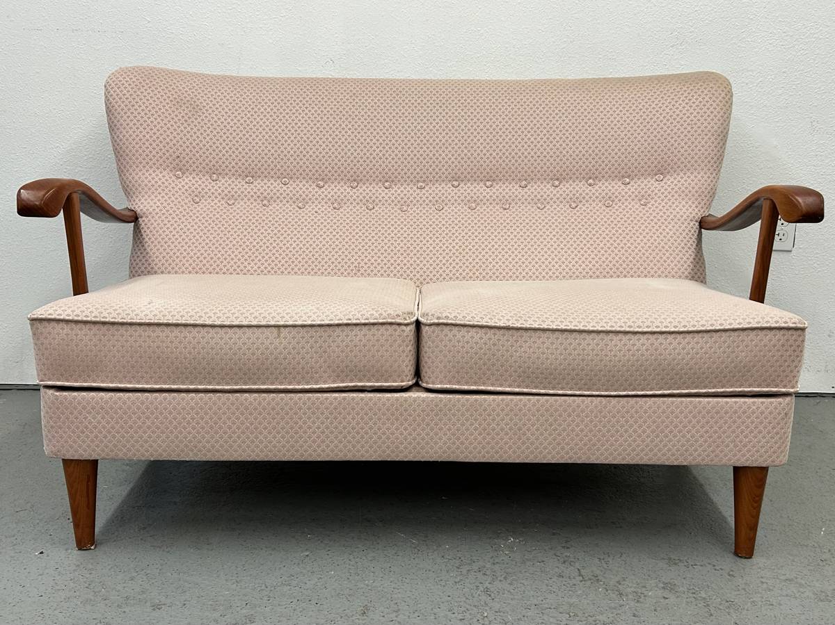 Pink Midcentury Swedish Loveseat