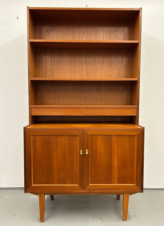 Swedish Teak Cabinet with Bookshelf Top