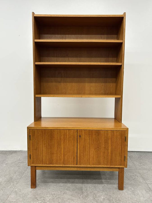 Swedish Teak Credenza with Bookshelf Top
