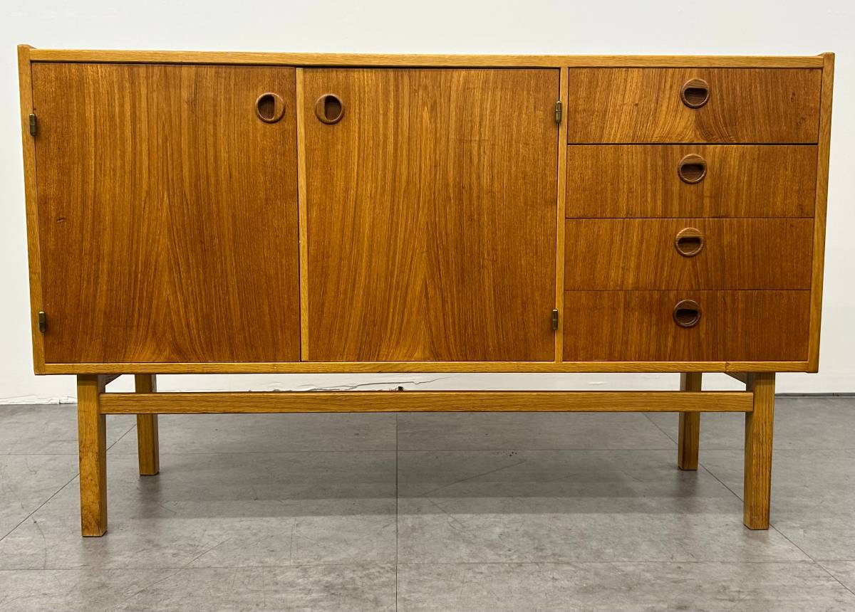 Swedish Teak Credenza and Bookshelf