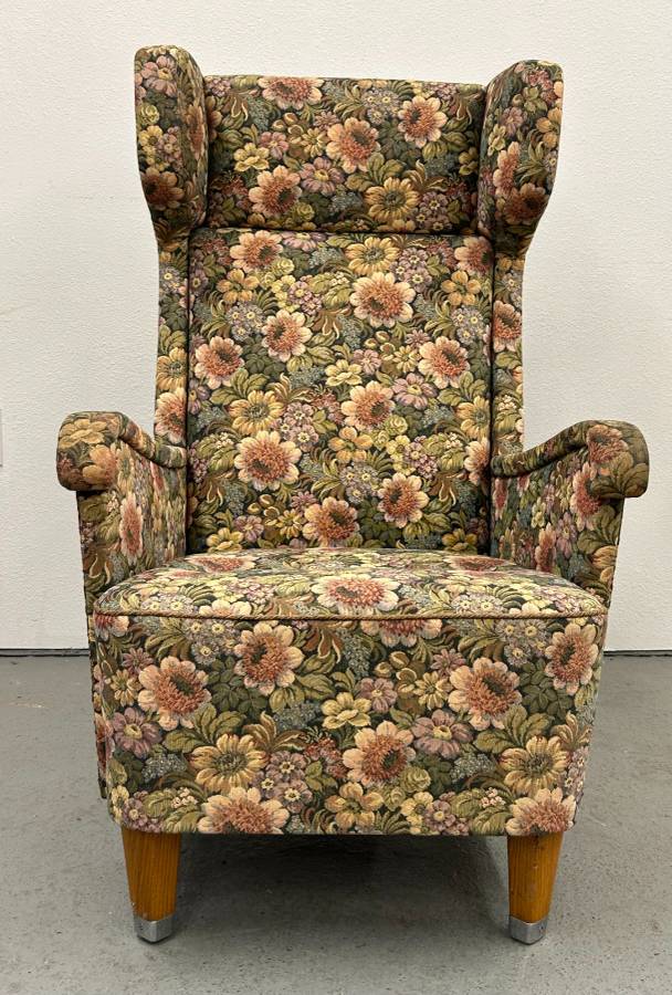Vintage Swedish Wingback Armchair