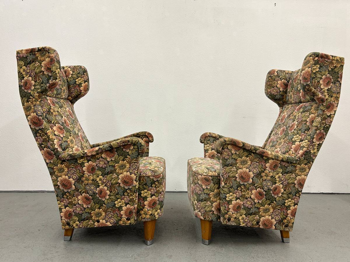 Vintage Swedish Wingback Armchair