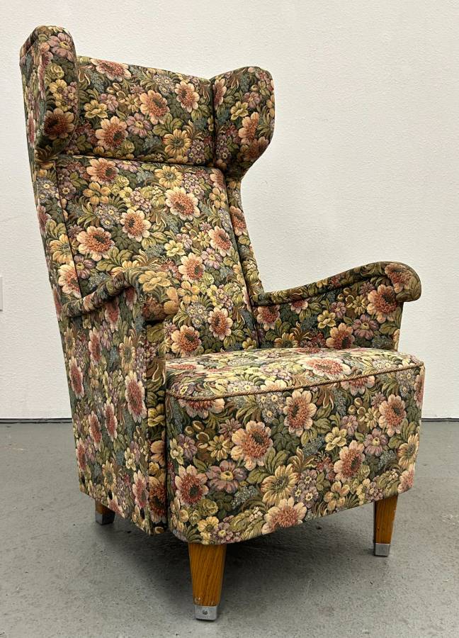 Vintage Swedish Wingback Armchair