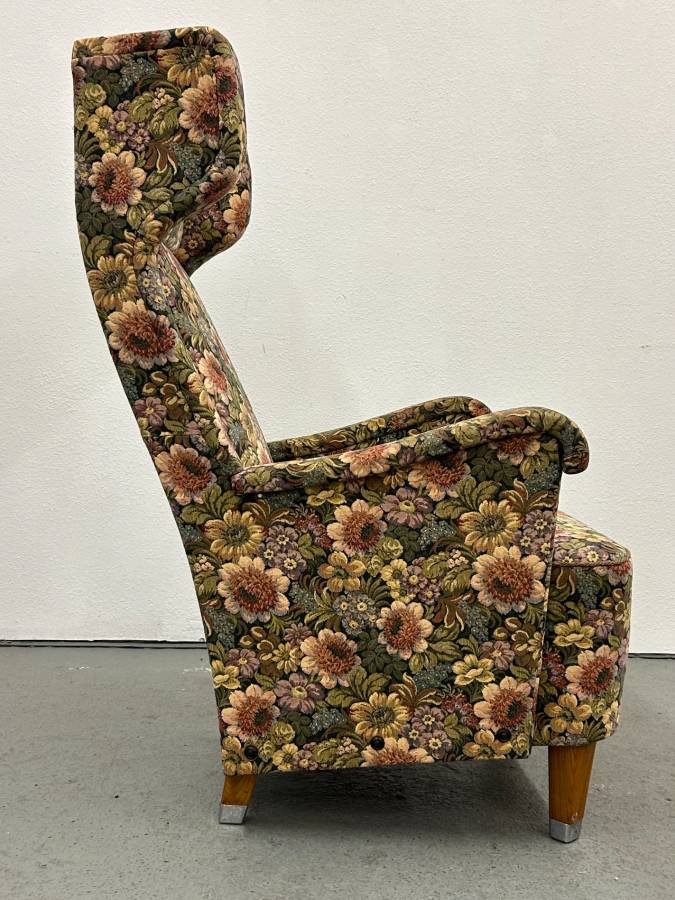 Vintage Swedish Wingback Armchair